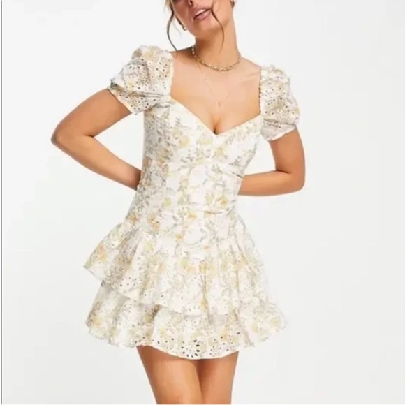 Bardot Broderie Corset Dress - Picture 3 of 12